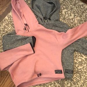 SOLD! Bundle of 2 PINK CROPPED HOODIES!!